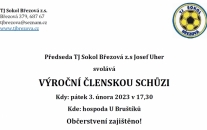 Pozvánka na výroční členskou schůzi TJ Sokol Březová z.s.